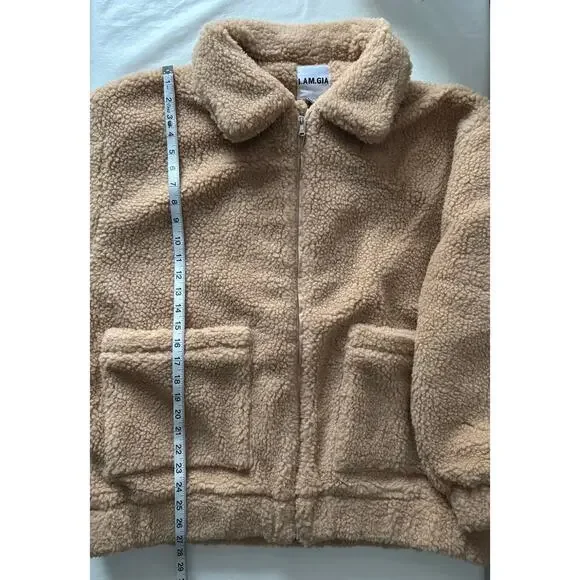 New I.AM.GIA Pixie Teddy Coat in Caramel Women's Size L - Picture 10 of 10